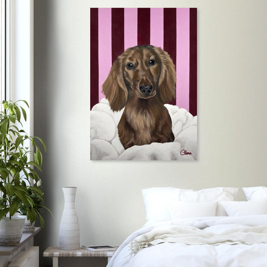Hugo - Chic Dachshund Fine Art Print - BYCLARA