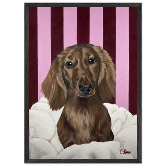 Hugo - Chic Dachshund Fine Art Print - BYCLARA