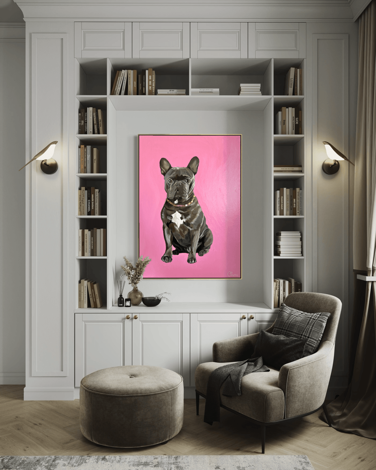 Charlie - French Bulldog Fine Art Print - BYCLARA
