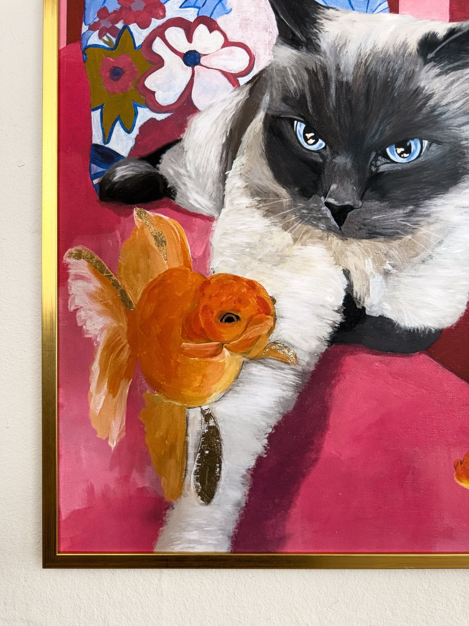 Disa Fierce - Cat & Goldfish Fine Art Print - BYCLARA