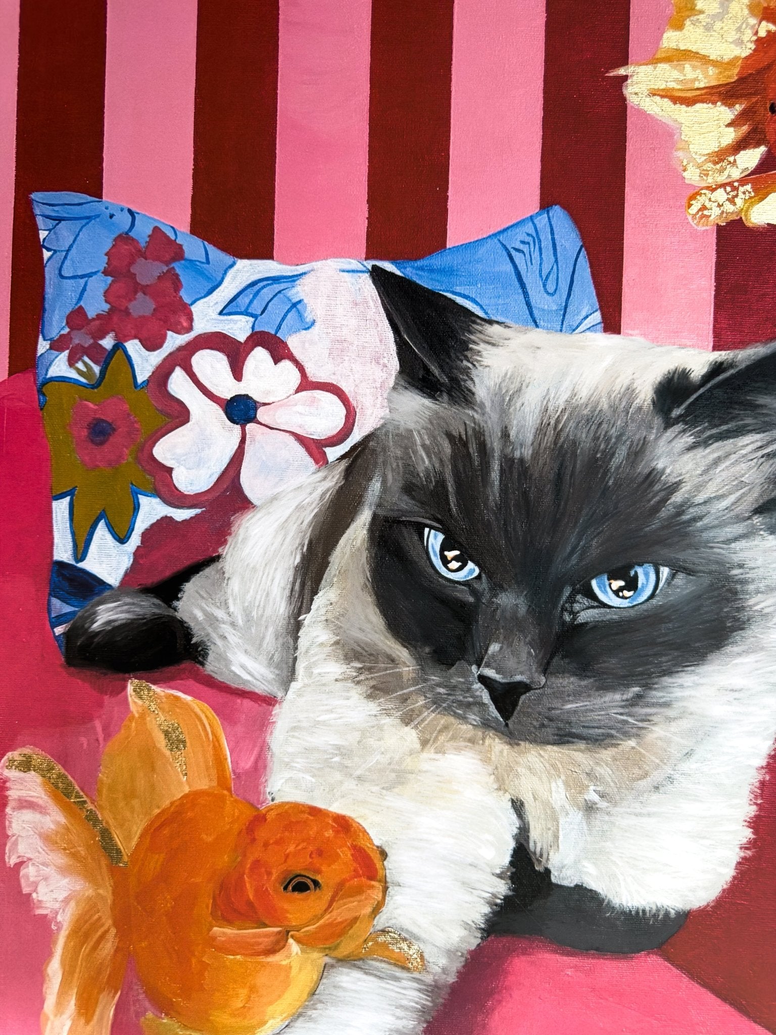 Disa Fierce - Cat & Goldfish Fine Art Print - BYCLARA