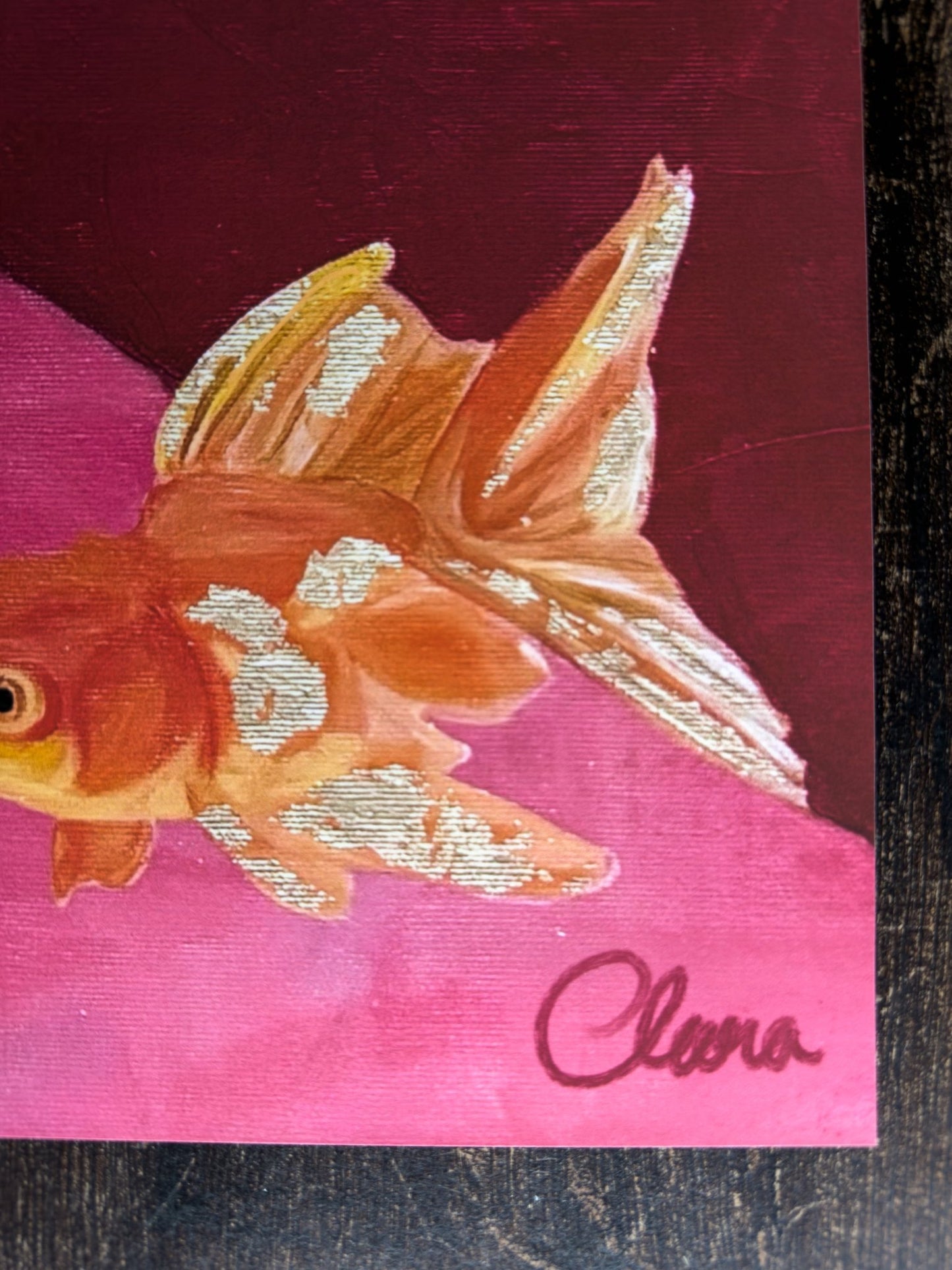 Disa Fierce - Cat & Goldfish Fine Art Print - BYCLARA