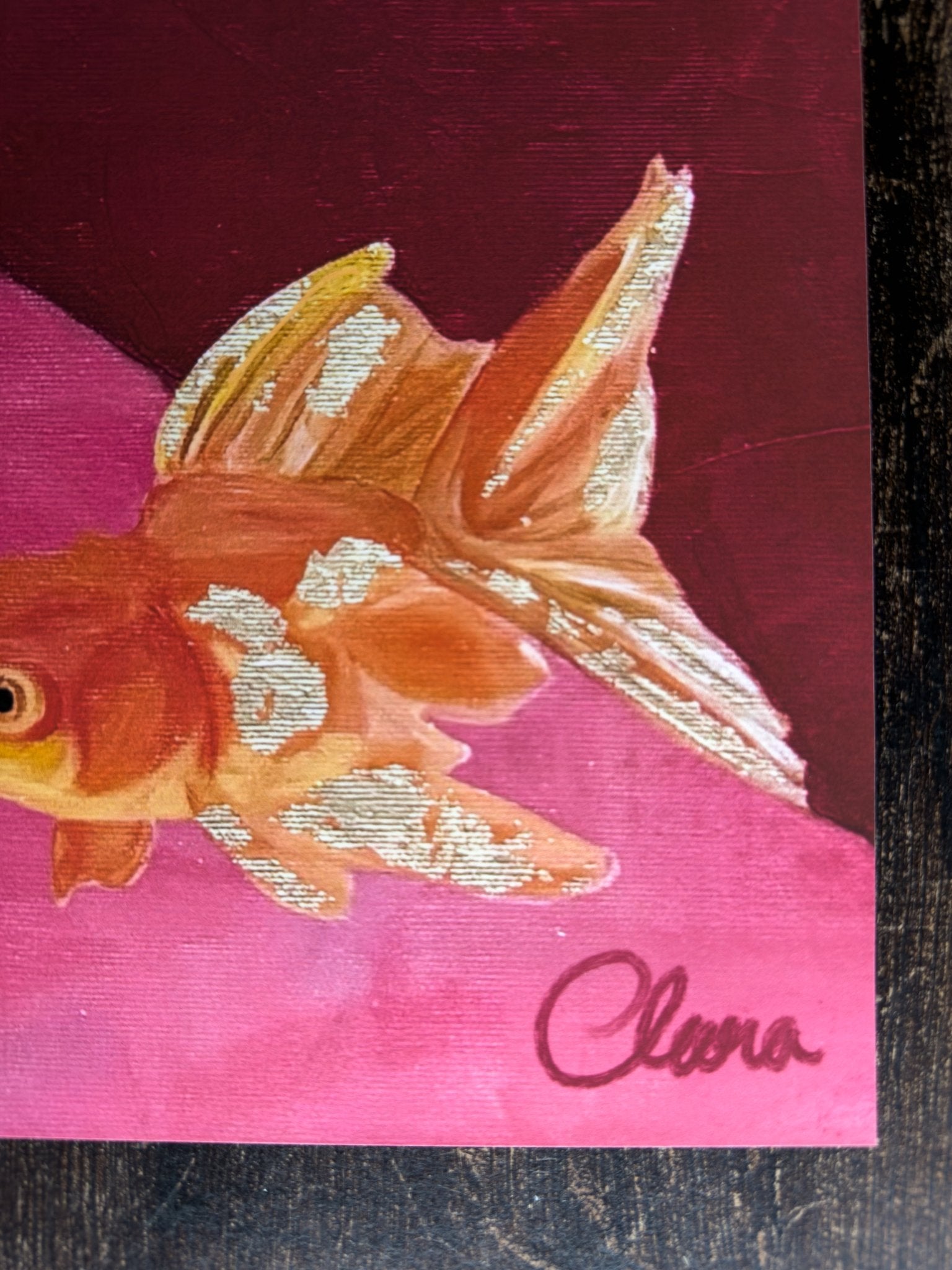 Disa Fierce - Cat & Goldfish Fine Art Print - BYCLARA