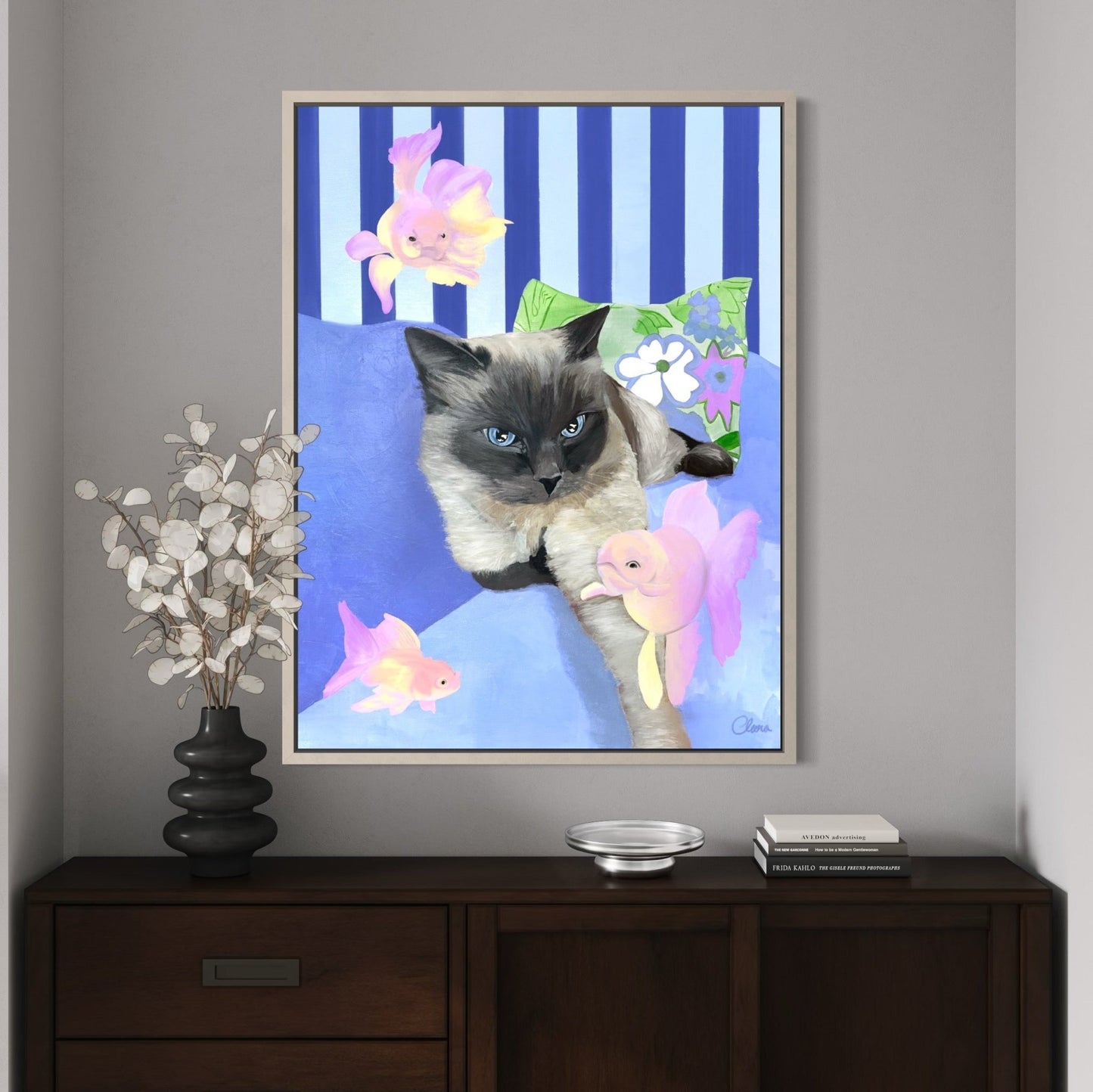 Disa Focus - Cat & Goldfish Fine Art Print - BYCLARA