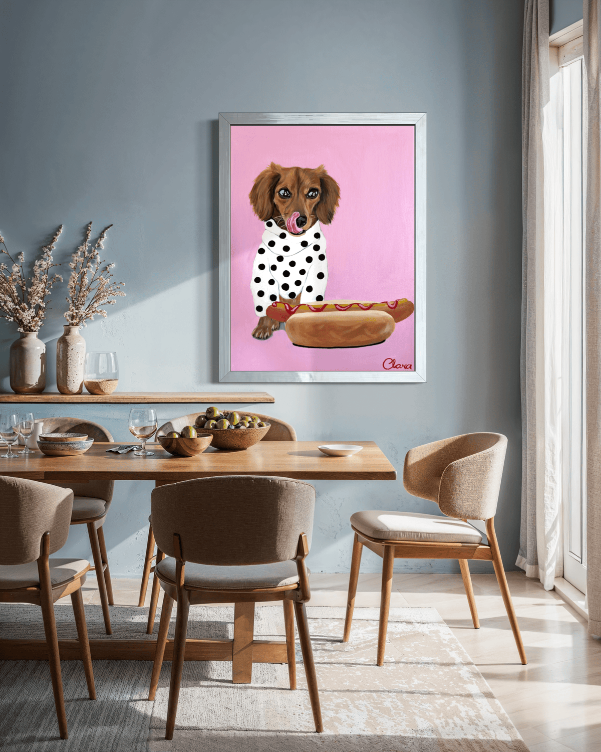 Hot dog - Dachshund Fine Art Print - BYCLARA