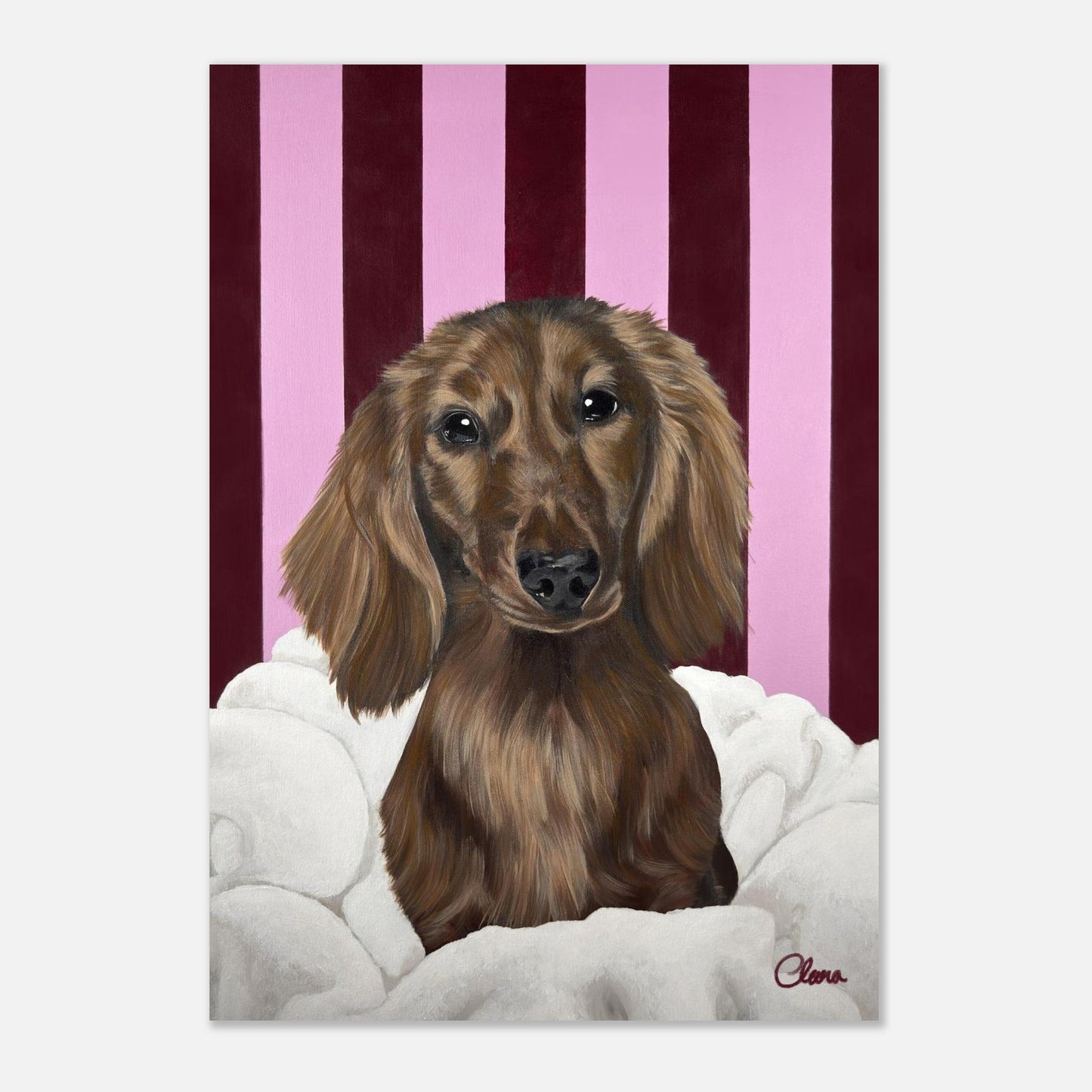 Hugo - Chic Dachshund Fine Art Print - BYCLARA