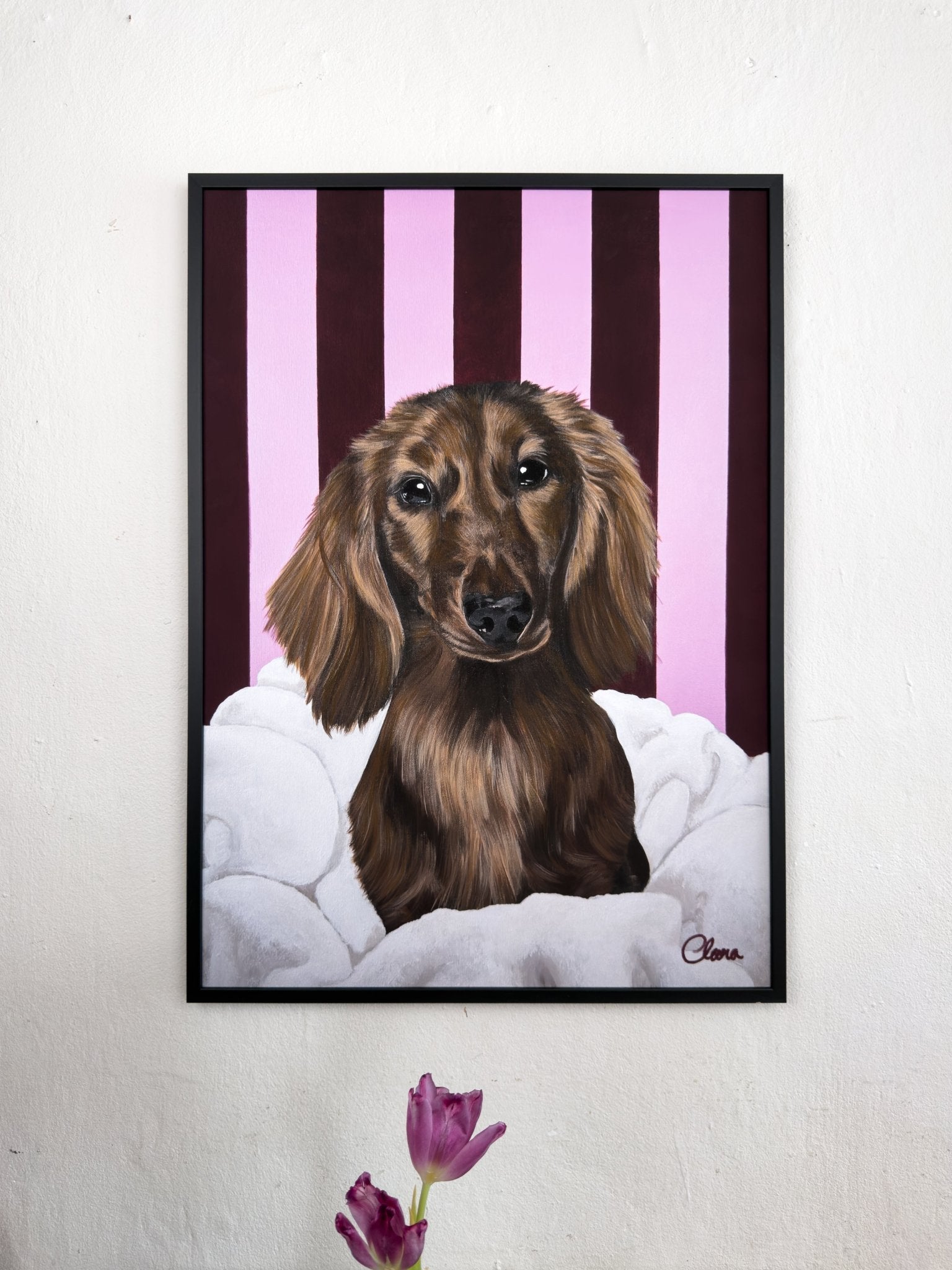 Hugo - Chic Dachshund Fine Art Print - BYCLARA
