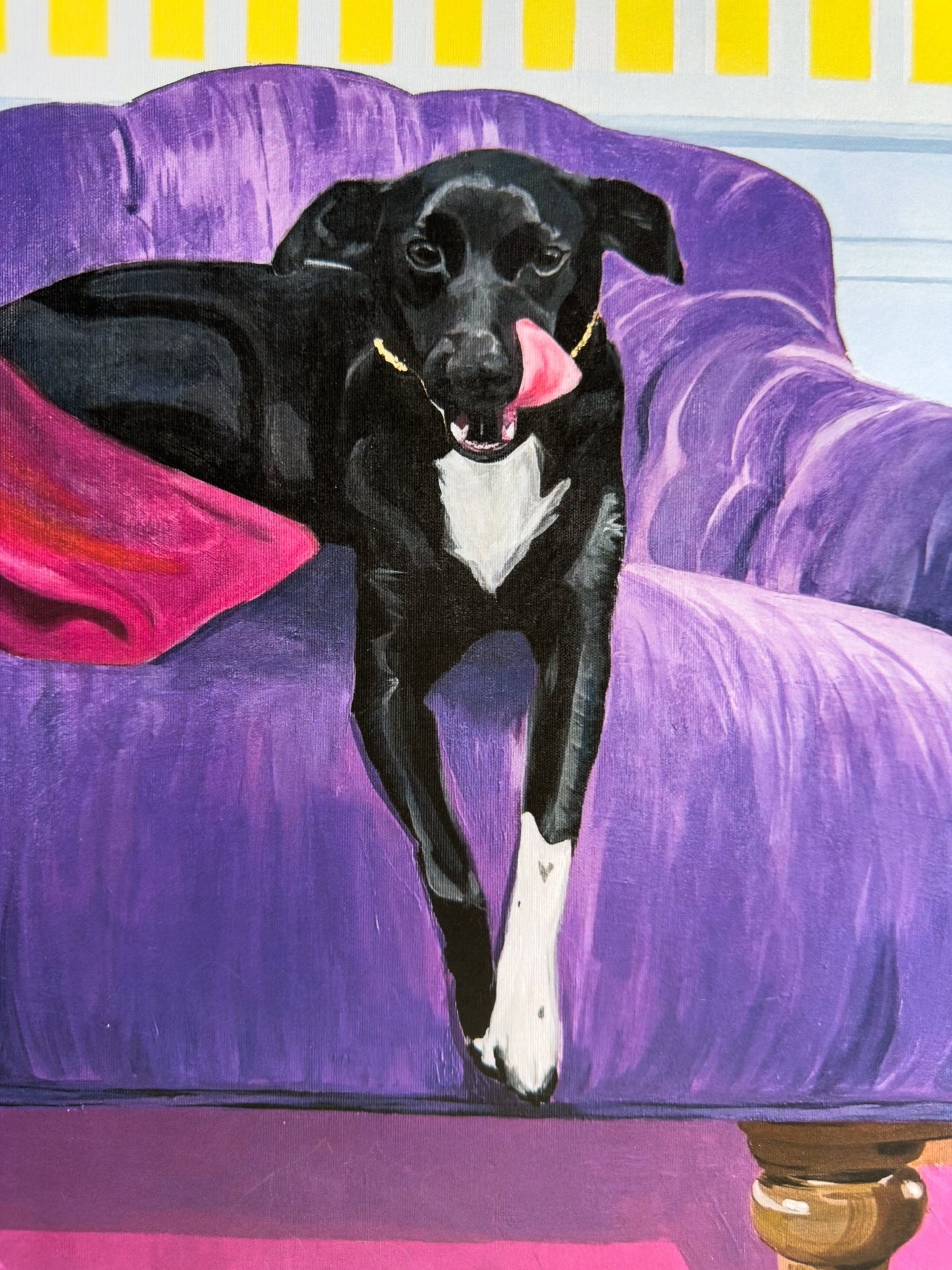 Morris - Dog on Chair Fine Art Print - BYCLARA