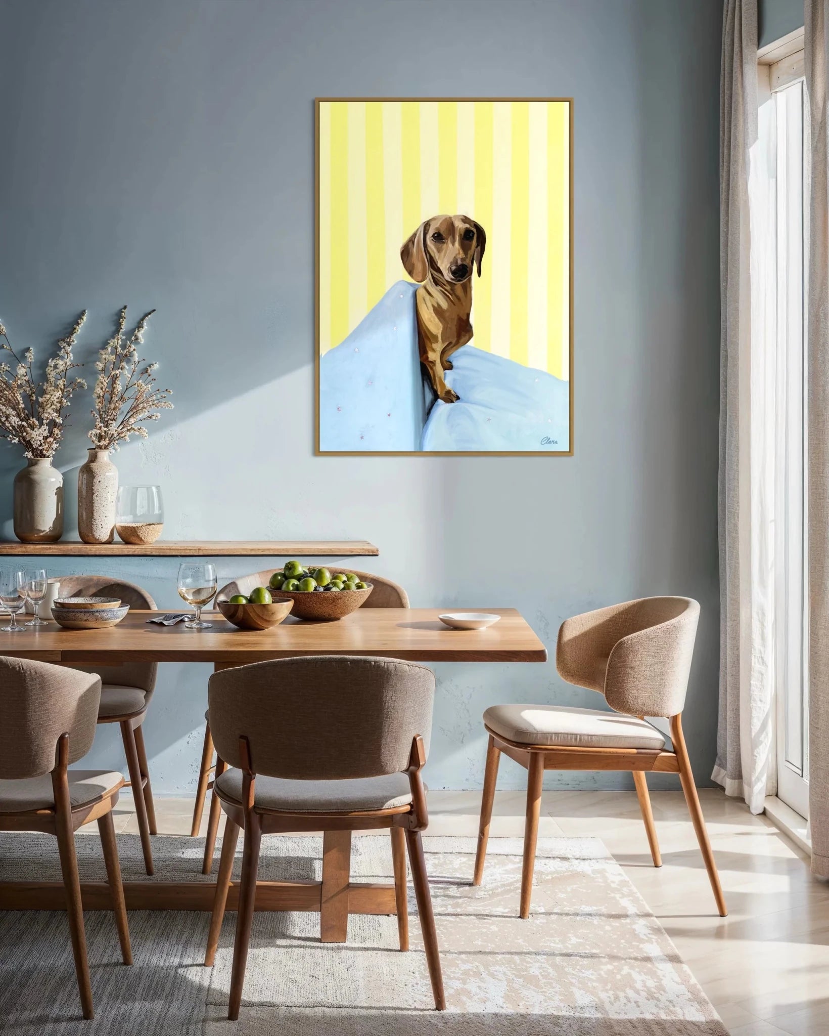 Pax Happy - Dachshund Fine Art Print - BYCLARA