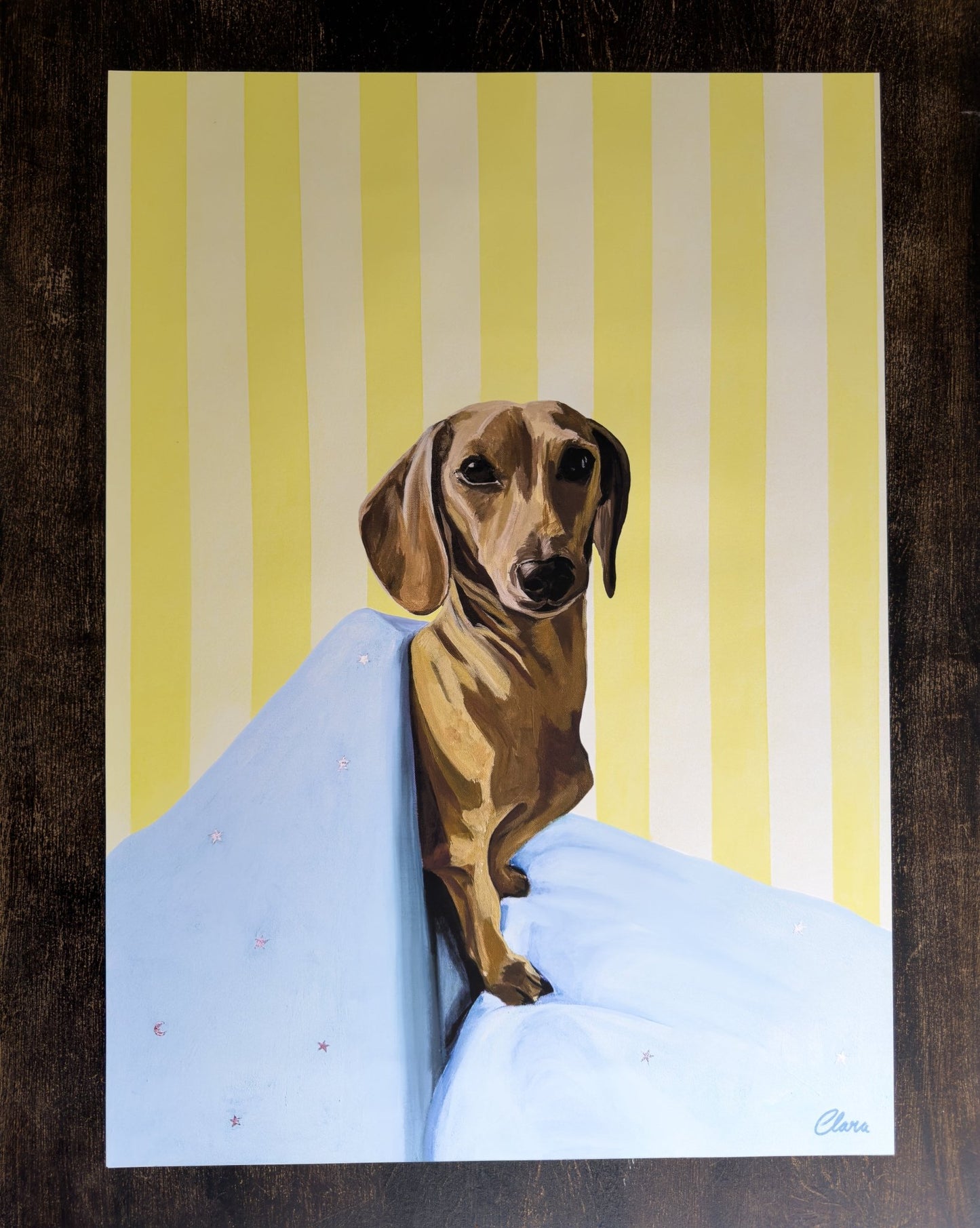 Pax Happy - Dachshund Fine Art Print - BYCLARA