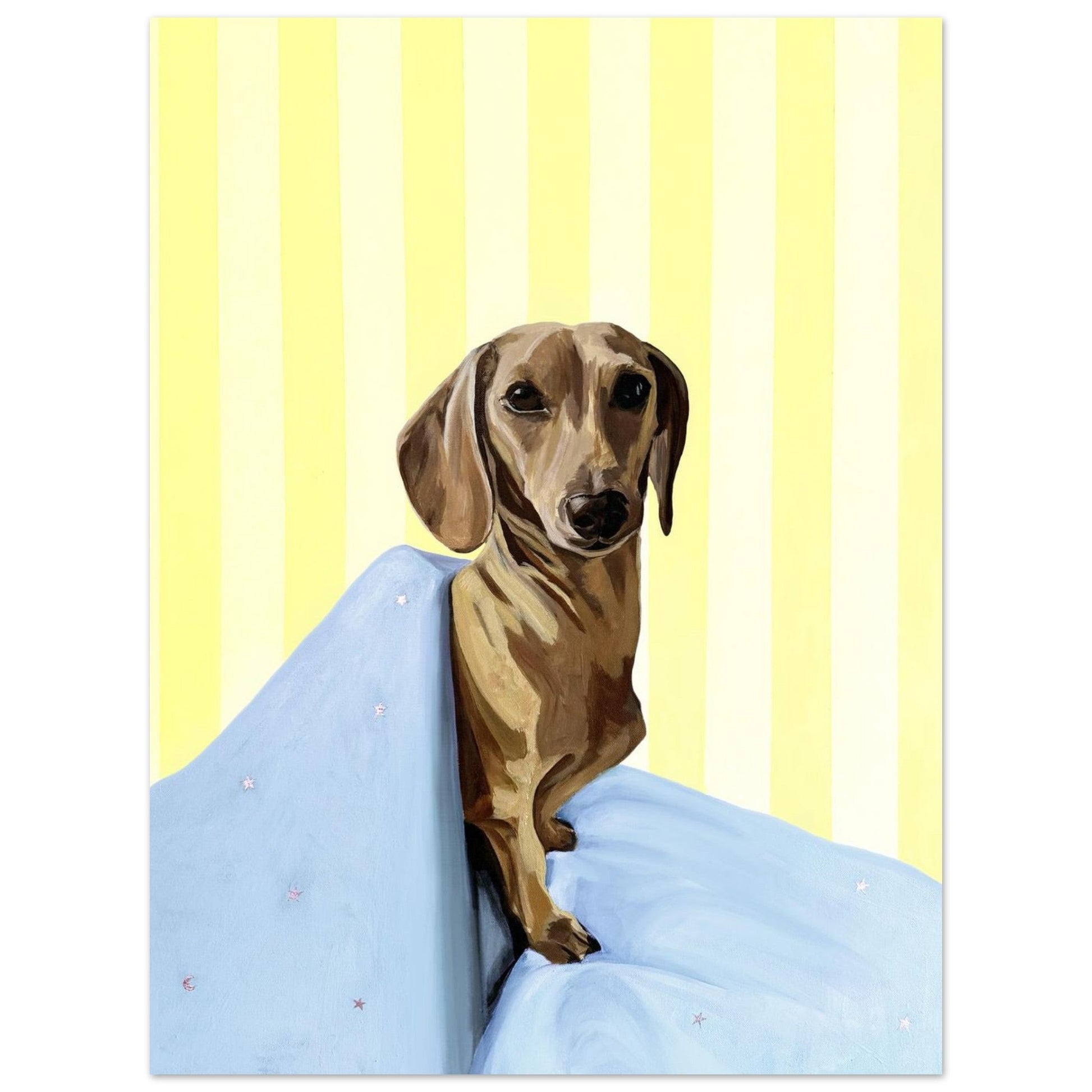 Pax Happy - Dachshund Fine Art Print - BYCLARA