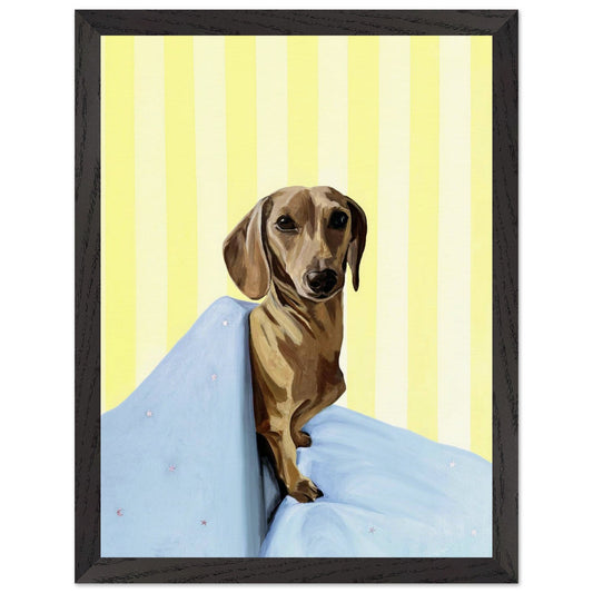 Pax Happy - Dachshund Fine Art Print - BYCLARA