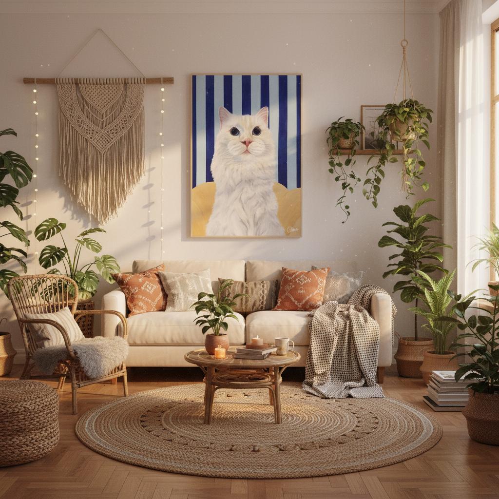 Samson Calm - White Cat Fine Art Print - BYCLARA