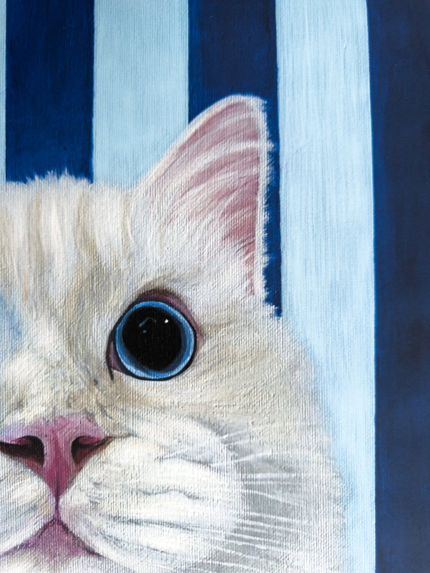 Samson Calm - White Cat Fine Art Print - BYCLARA