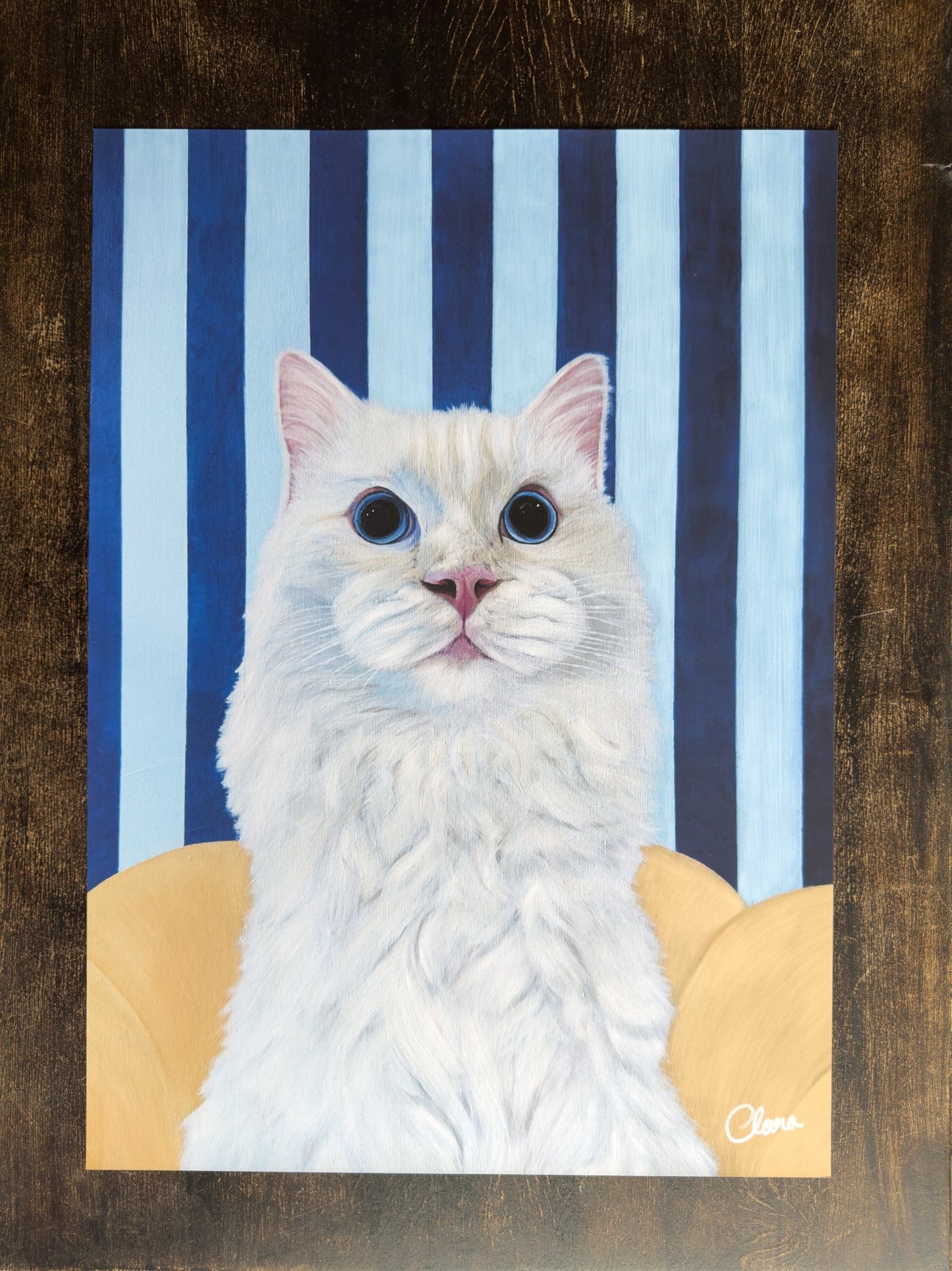 Samson Calm - White Cat Fine Art Print - BYCLARA