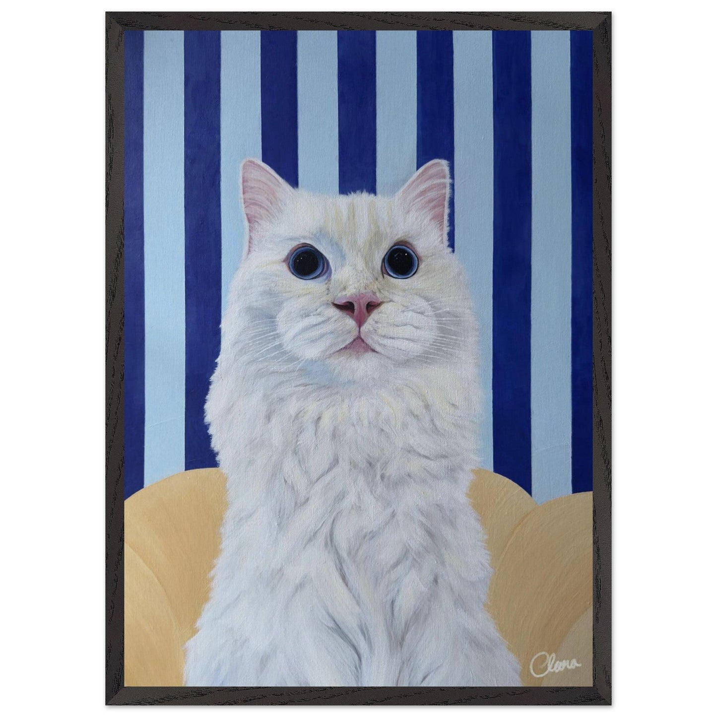 Samson Calm - White Cat Fine Art Print - BYCLARA