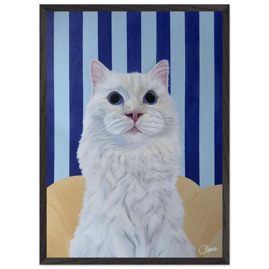 Samson Calm - White Cat Fine Art Print - BYCLARA
