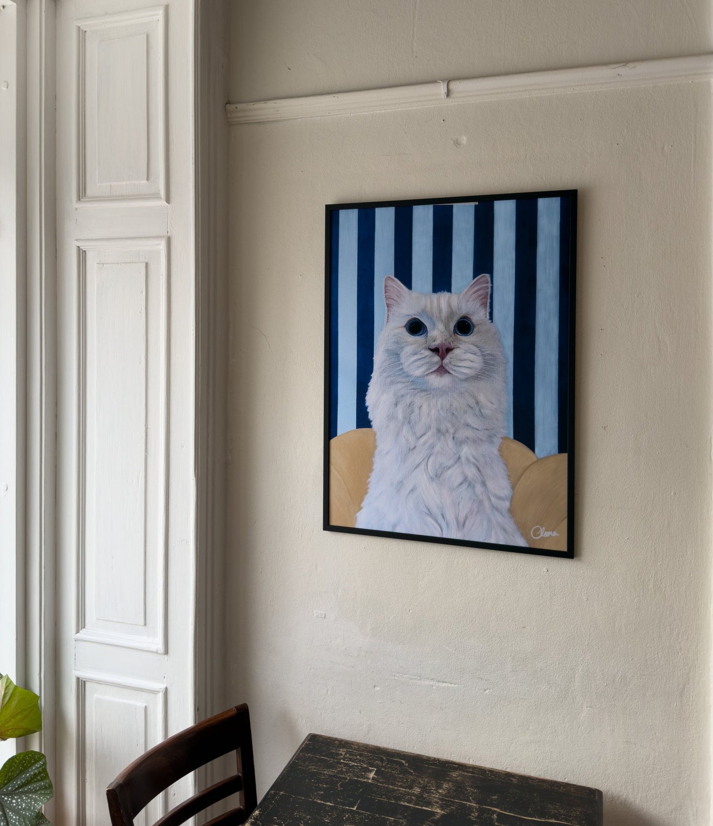 Samson Calm - White Cat Fine Art Print - BYCLARA
