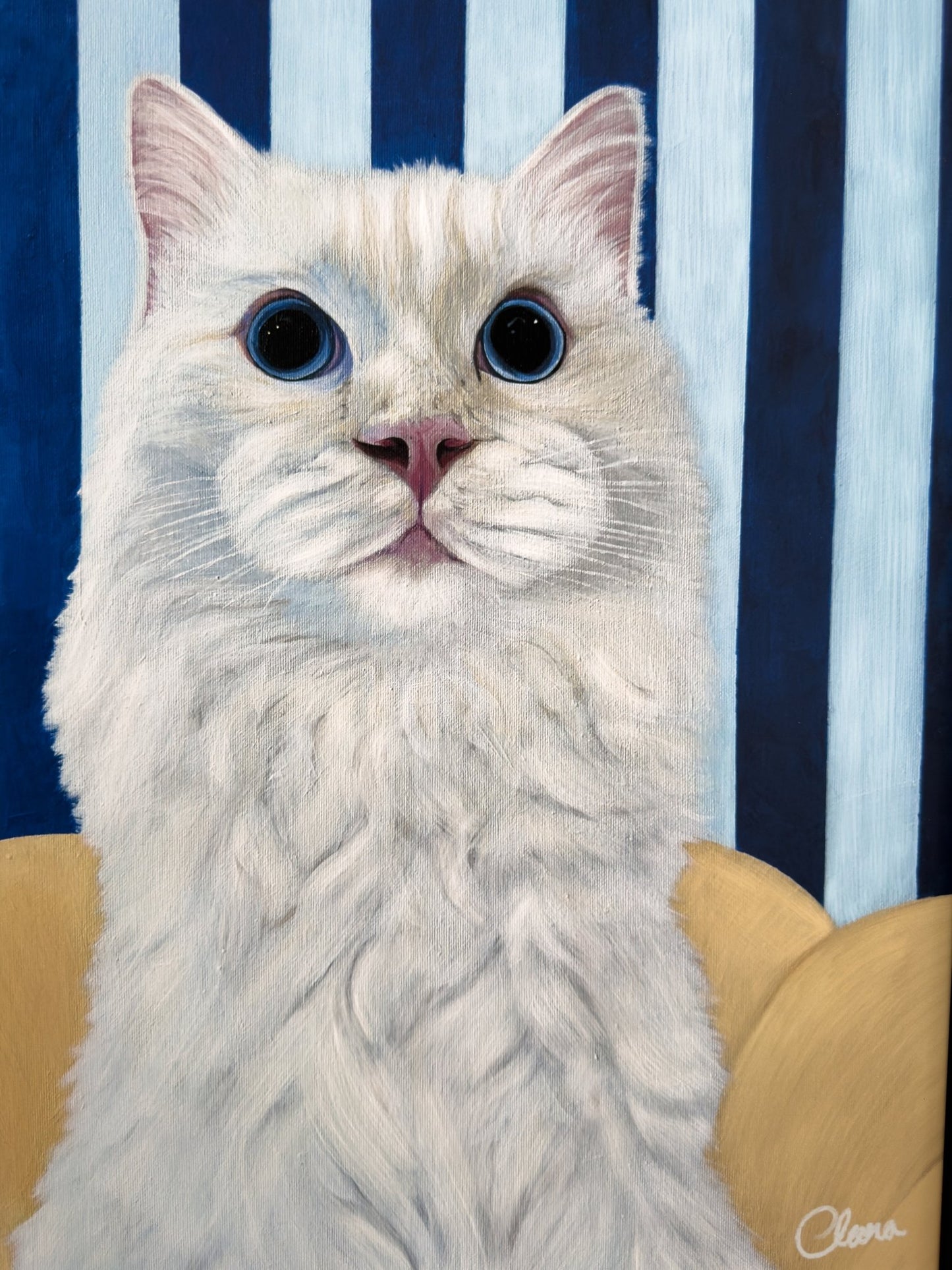 Samson Calm - White Cat Fine Art Print - BYCLARA