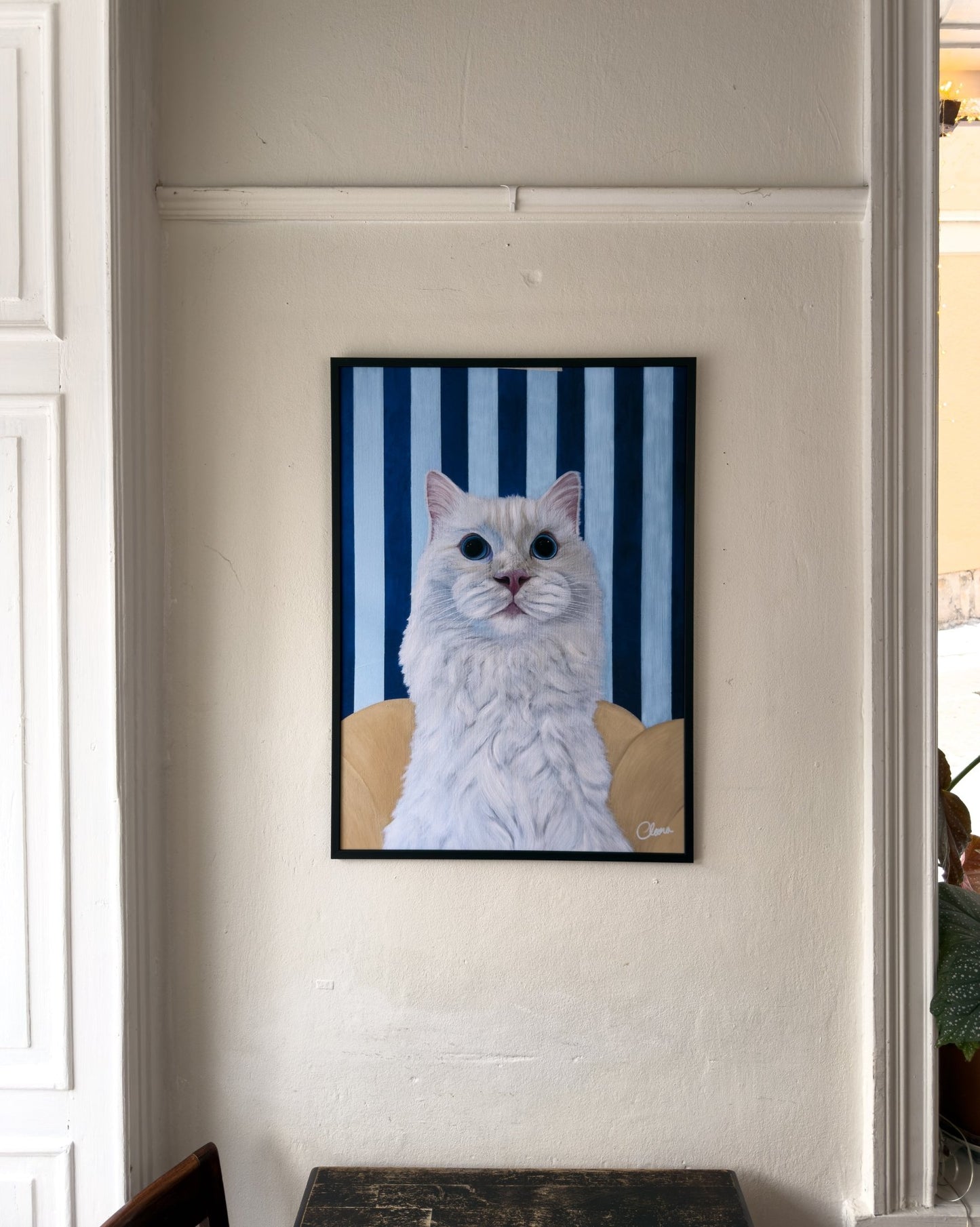 Samson Calm - White Cat Fine Art Print - BYCLARA