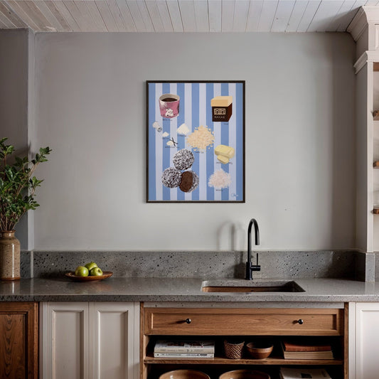 Swedish Fika 'Chokladboll' - Nordic Baking Recipe Fine Art Print - BYCLARA