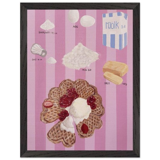 Swedish Fika "Waffles" - Nordic Baking Recipe Fine Art Print - BYCLARA