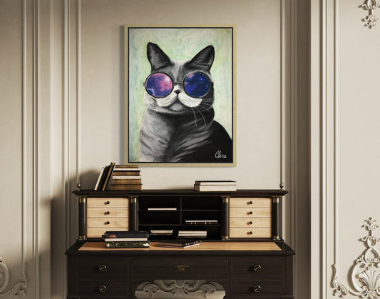 Toulouse - The Galactic Cat Fine Art Print - BYCLARA